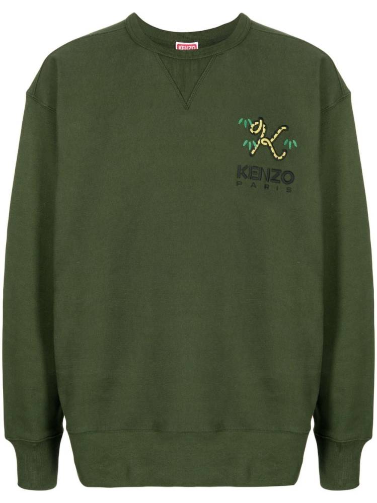 logo-embroidered crew-neck sweatshirt